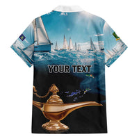 Personalised British Virgin Islands Family Matching Summer Maxi Dress and Hawaiian Shirt Vigilate Golden Lamps - Wonder Print Shop