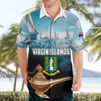 Personalised British Virgin Islands Hawaiian Shirt Vigilate Golden Lamps - Wonder Print Shop