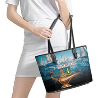 British Virgin Islands Leather Tote Bag Vigilate Golden Lamps