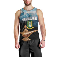 Personalised British Virgin Islands Men Tank Top Vigilate Golden Lamps - Wonder Print Shop