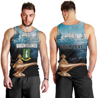 Personalised British Virgin Islands Men Tank Top Vigilate Golden Lamps - Wonder Print Shop