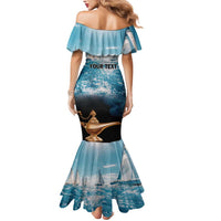 Personalised British Virgin Islands Mermaid Dress Vigilate Golden Lamps - Wonder Print Shop