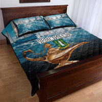 British Virgin Islands Quilt Bed Set Vigilate Golden Lamps - Wonder Print Shop