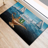 British Virgin Islands Rubber Doormat Vigilate Golden Lamps - Wonder Print Shop