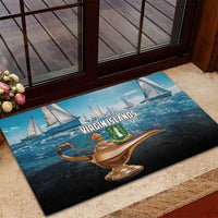 British Virgin Islands Rubber Doormat Vigilate Golden Lamps - Wonder Print Shop