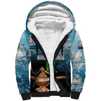 Personalised British Virgin Islands Sherpa Hoodie Vigilate Golden Lamps - Wonder Print Shop