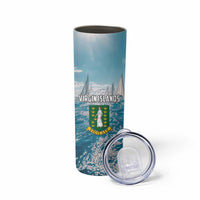 Personalised British Virgin Islands Skinny Tumbler Vigilate Golden Lamps - Wonder Print Shop