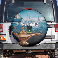 British Virgin Islands Spare Tire Cover Vigilate Golden Lamps - Wonder Print Shop
