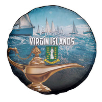 British Virgin Islands Spare Tire Cover Vigilate Golden Lamps - Wonder Print Shop