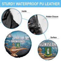 British Virgin Islands Spare Tire Cover Vigilate Golden Lamps - Wonder Print Shop