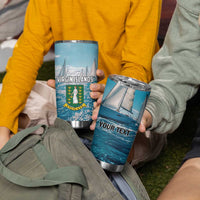 Personalised British Virgin Islands Tumbler Cup Vigilate Golden Lamps - Wonder Print Shop