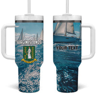 Personalised British Virgin Islands Tumbler With Handle Vigilate Golden Lamps - Wonder Print Shop
