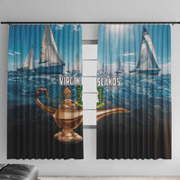 British Virgin Islands Window Curtain Vigilate Golden Lamps - Wonder Print Shop