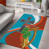 Montserrat Area Rug Gold Harp And Black Cross