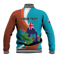 Personalised Montserrat Baseball Jacket Gold Harp And Black Cross