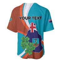 Personalised Montserrat Baseball Jersey Gold Harp And Black Cross