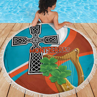 Montserrat Beach Blanket Gold Harp And Black Cross