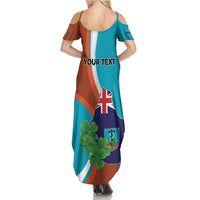 Personalised Montserrat Family Matching Summer Maxi Dress and Hawaiian Shirt Gold Harp And Black Cross - Wonder Print Shop