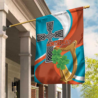 Montserrat Garden Flag Gold Harp And Black Cross - Wonder Print Shop