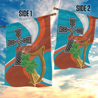 Montserrat Garden Flag Gold Harp And Black Cross - Wonder Print Shop