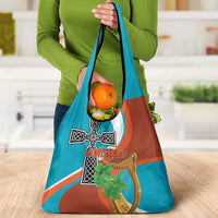 Montserrat Grocery Bag Gold Harp And Black Cross