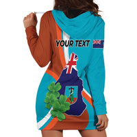 Personalised Montserrat Hoodie Dress Gold Harp And Black Cross - Wonder Print Shop