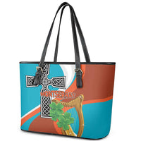 Montserrat Leather Tote Bag Gold Harp And Black Cross