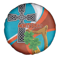 Montserrat Spare Tire Cover Gold Harp And Black Cross - Wonder Print Shop