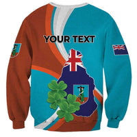 Personalised Montserrat Sweatshirt Gold Harp And Black Cross - Wonder Print Shop