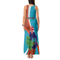 Personalised Montserrat Tank Maxi Dress Gold Harp And Black Cross - Wonder Print Shop