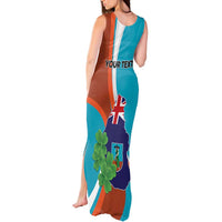 Personalised Montserrat Tank Maxi Dress Gold Harp And Black Cross - Wonder Print Shop