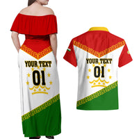 Tajikistan Football Couples Matching Off Shoulder Maxi Dress and Hawaiian Shirt Come On Tadzhikistan - Wonder Print Shop