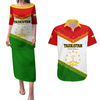 Tajikistan Football Couples Matching Puletasi and Hawaiian Shirt Come On Tadzhikistan - Wonder Print Shop