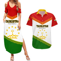 Tajikistan Football Couples Matching Summer Maxi Dress and Hawaiian Shirt Come On Tadzhikistan - Wonder Print Shop