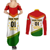 Tajikistan Football Couples Matching Summer Maxi Dress and Long Sleeve Button Shirt Come On Tadzhikistan - Wonder Print Shop