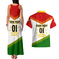 Tajikistan Football Couples Matching Tank Maxi Dress and Hawaiian Shirt Come On Tadzhikistan - Wonder Print Shop