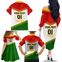 Tajikistan Football Family Matching Off Shoulder Long Sleeve Dress and Hawaiian Shirt Come On Tadzhikistan - Wonder Print Shop