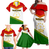 Tajikistan Football Family Matching Off Shoulder Maxi Dress and Hawaiian Shirt Come On Tadzhikistan - Wonder Print Shop