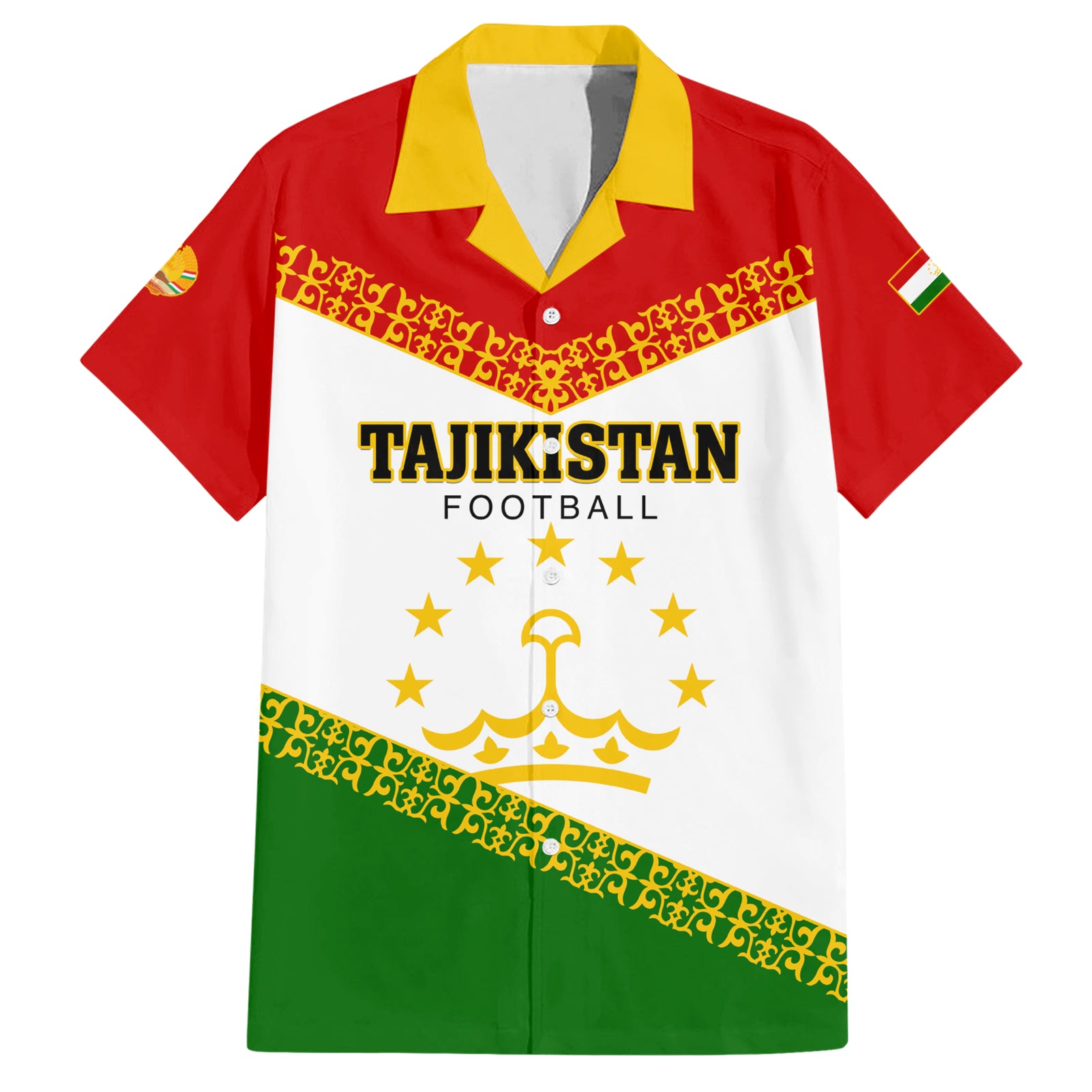 Tajikistan Football Hawaiian Shirt Come On Tadzhikistan