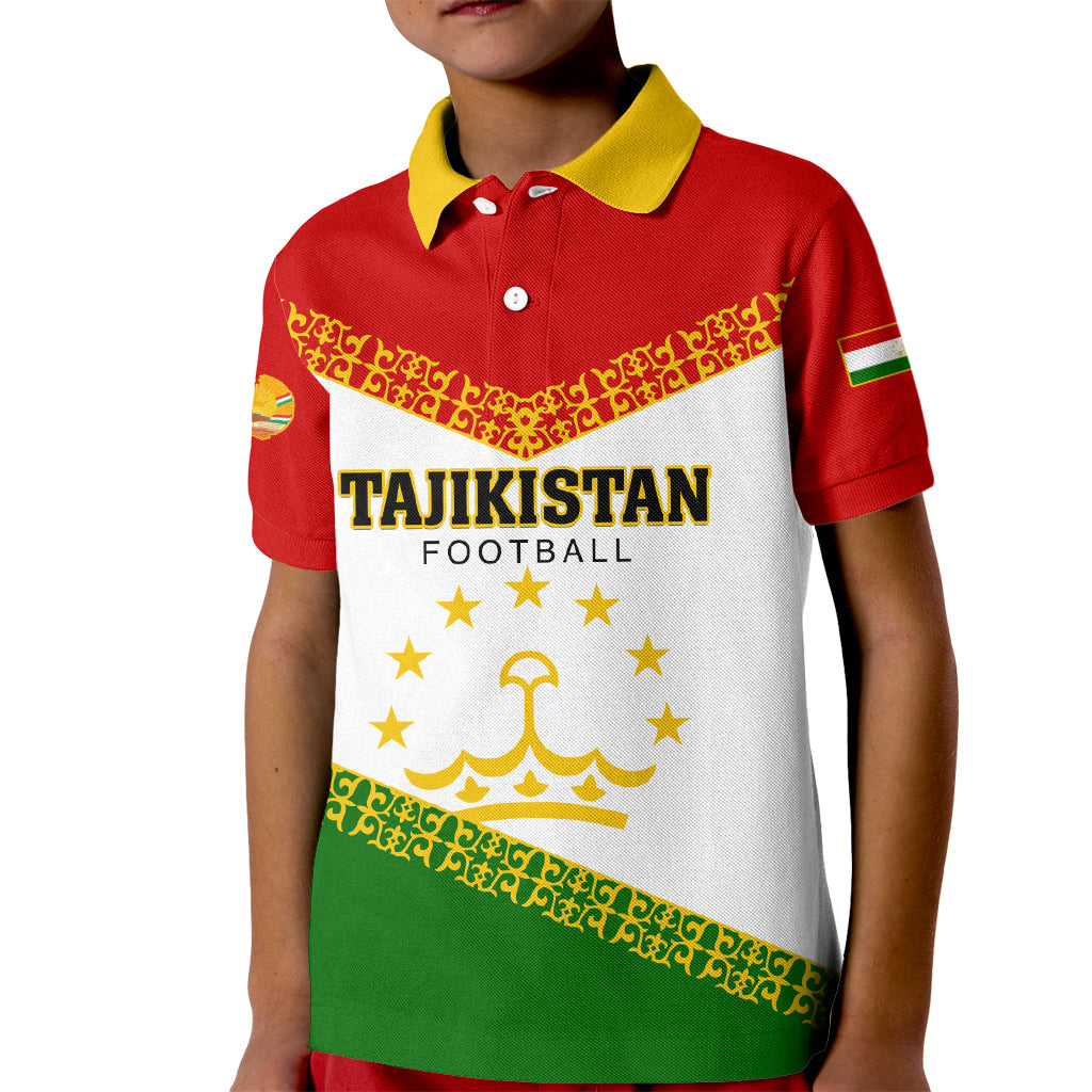 Tajikistan Football Kid Polo Shirt Come On Tadzhikistan