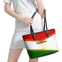 Tajikistan Football Leather Tote Bag Come On Tadzhikistan - Wonder Print Shop