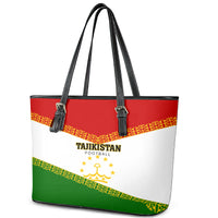 Tajikistan Football Leather Tote Bag Come On Tadzhikistan - Wonder Print Shop