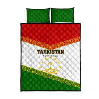 Tajikistan Football Quilt Bed Set Come On Tadzhikistan - Wonder Print Shop