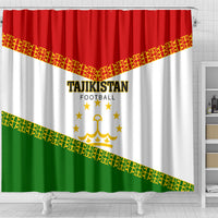 Tajikistan Football Shower Curtain Come On Tadzhikistan
