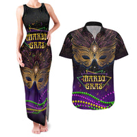 Mardi Gras 2024 Couples Matching Tank Maxi Dress and Hawaiian Shirt Carnival Mask Special Version - Wonder Print Shop