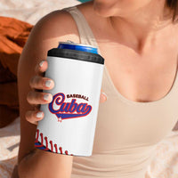 Custom Baseball Cuba 2025 4 in 1 Can Cooler Tumbler Cuba Powerhouse of Baseball