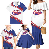 Custom Baseball Cuba 2025 Family Matching Mermaid Dress and Hawaiian Shirt Cuba Powerhouse of Baseball