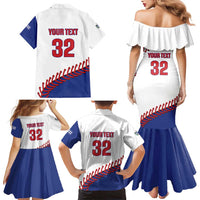 Custom Baseball Cuba 2025 Family Matching Mermaid Dress and Hawaiian Shirt Cuba Powerhouse of Baseball