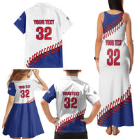Custom Baseball Cuba 2025 Family Matching Tank Maxi Dress and Hawaiian Shirt Cuba Powerhouse of Baseball