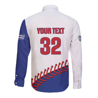 Custom Baseball Cuba 2025 Long Sleeve Button Shirt Cuba Powerhouse of Baseball
